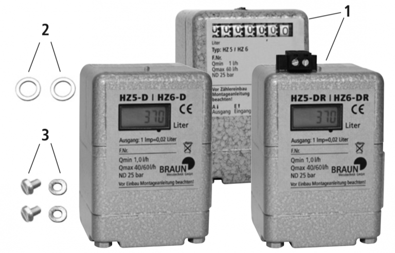Oil Meter HZ 5 / HZ 6 and HZ 5 DR / HZ 6 DR Mounting Instructions