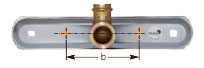 Dimensions Filetage du compteur de gaz à buse unique AP x connexion de presse
