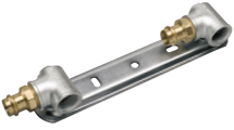 AP (connecting plate) for twin connecting-pipe gas meter Premounted with leakproof press-fitted transition supplied in 28 or 22 mm